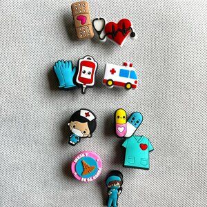 NWT - Nine Crocs Clog Shoe Charms - 0769-LR-7